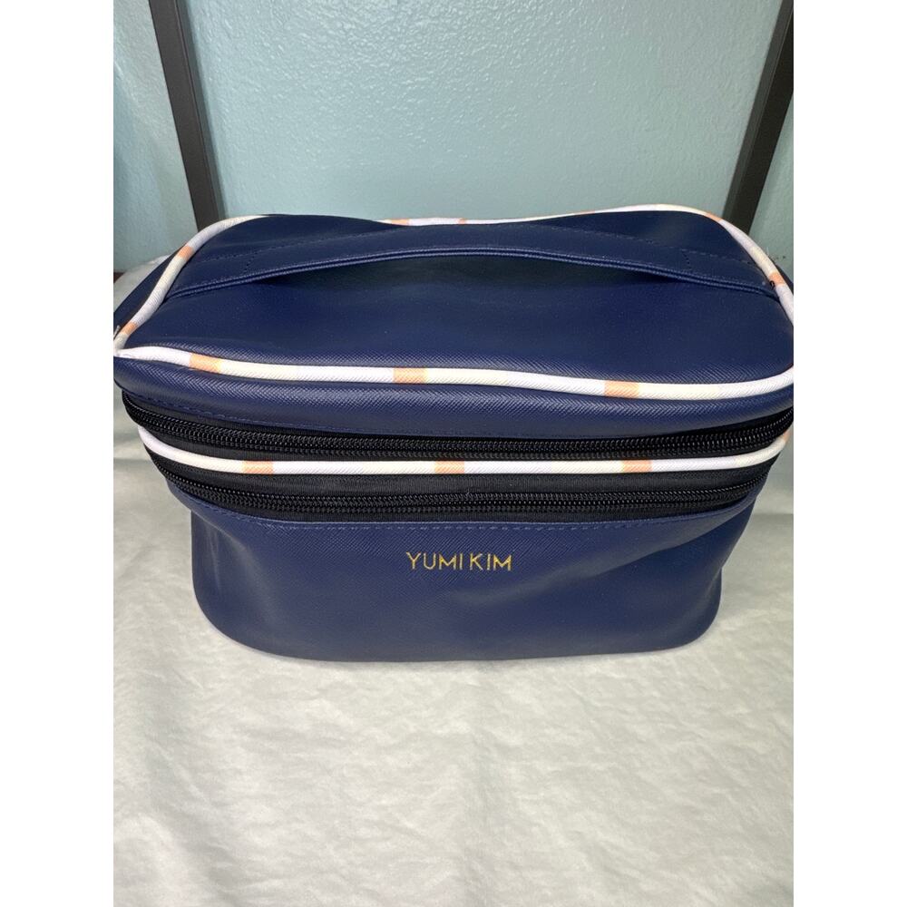 Yuni Kim Navy Blue Travel Makeup Case Organizer